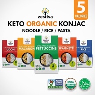 Zestiva Organic Keto Konjac Pasta/Rice, 200g - Low Carb, High Fiber (Order Min 5 packs)