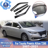 4pcs For Toyota Premio Allion T260 2007~2021 Deflector Guard Vent Awning Cover Windows Visors Windsh