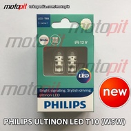 PUTIH Lalacika Philips ULTINON LED T10 W5W - Bright White Motorcycle &amp; Car Lights