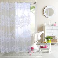 A50- 浴簾 防水印花浴簾 擋光簾 乾濕分離簾 半透浴簾 浴室掛簾 (180*200cm)