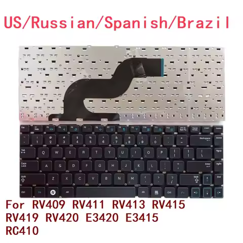 New US Russian Spanish Brazil Laptop Keyboard For Samsung RV409 RV411 RV413 RV415 RV419 RV420 E3420 