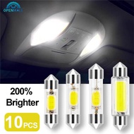 OPENMALL 10Pcs 12V Auto White 31mm 36mm 39mm 41mm C5W C10W LED Bulb Canbus Festoon Led Car Interior 