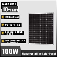 12Bb Solar Panel 【100 Watts】Monocrystalline 100W Panels Ip67 Waterproof Sun Power With