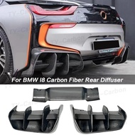 Fit For BMW I8 Rear Bumper Diffuser Spoiler Body Kit Real Carbon Fiber Aftermarket Body Parts Rear D