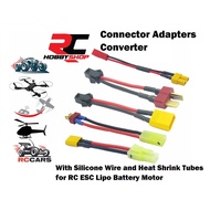 Battery Connector Wires RC Converter Cable Plug Male Female JST SM XT60 XT30 SYP Mini Tamiya Futaba 