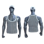 ST219 เสื้อกล้ามผ้าพิมพ์ลาย คอลึก กุ้นคอ - แขน Awesome sport