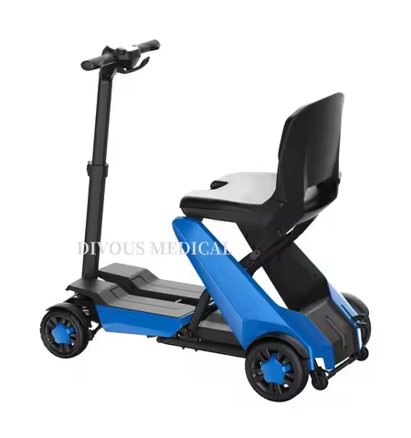 Automatic Folding Electric Scooter 4 Wheel Lightweight Foldable Mobility Scooter For Elderly