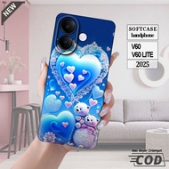VIVO V60 5G 2025 case AND VIVO V60 LITE 2025 case _Cool Flexible Clear Black Rubber Silicone Casing
