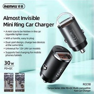 REMAX RCC110 30W PD+QCFAST CHARGING SMALL MINI PULL RING CAR CHARGER. REMAX RCC110 CAR CHARGER.
