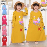 MR - DASTER TUNIK ANAK 2-10 TAHUN/ BAJU MUSLIM NGAJI ANAK PEREMPUAN MOTIFKITTY DORAEMON BOBA BUBBLE
