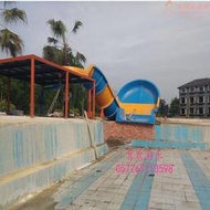 大型水上樂園小沖天模擬衝浪設施兒童戲水彩虹滑梯速滑道遊樂設備