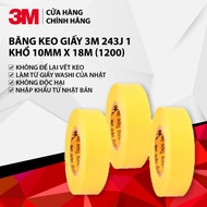 Băng keo giấy 3M 243J 1 - khổ 10mm x 18m (1200) - 12 cuộn/ lốc