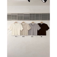 I'aura |Pit Strip Small Silver Label Round Neck Top _081049