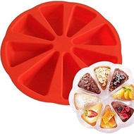 Silicone Scone Pan, Nonstick 8-Cavity Triangle Cake Mold, Food-Grade Silicone Baking Pan for Brownie