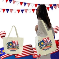 HOT Beg Tote Hari Kebangsaan Malaysia Bercetak Beg Hari Kemerdekaan Malaysia Beg Tote Bendera Malays
