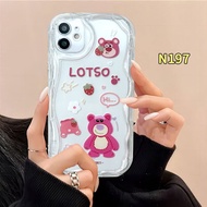 เคสสำหรับ Redmi 10 9 10X 10C 12 12C 11A A1 A2 A1 + A2 + 9A 9AT 9i 9C NFC 9T 9 Power Note 8 10S 9S 11S 12S 9 10 PRO เคส C55 C50สูงสุด POCO M3 M2 X3 2 PRO NFC Strawberry Bear ขอบโค้งมนหยัก