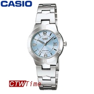 Casio Standard นาฬิกาข้อมือผู้หญิง สายสแตนเลส รุ่น LTP-1241D-2ADF - เรือนเหล็ก/หน้าฟ้า