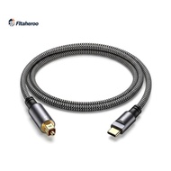 USB-C to Toslink Optical Audio Cable 79 Inches Type-C to SPDIF Digital Audio Transmission Cable S/PD