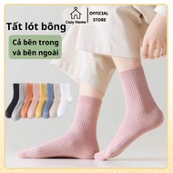 COZY COZY COZY Korean Women's Medium Medium Collar Striped Socks