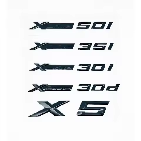 New Style XDrive Alphanumeric Trunk Emblem Sticker for BMW X5 - 28i 30i 35i 40i 48i 50i 30d All-Whee