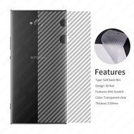 3D Carbon Fibre Back Cover Sticker Screen Protector Sony Xperia 5 XZ1 XZ2 Compact XZ3 XA XA1 10 Plus XA2 Ultra XA3 XZ X