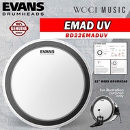 Evans BD22EMADUV UV EMAD Coated Bass Drumhead (Batter) 22" - Made In USA
