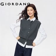 GIORDANO WOMEN Crewneck sleeveless cardigan 05355708
