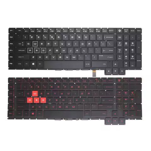 100%New US for HP Omen 17AN 17-AN TPN-Q195 17CB 17-CB C144 English Backlit Laptop Keyboard