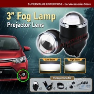 Universal Bi-LED Fog Light Projector High/Low Beam Projector Lens Toyota Projector FogLamp