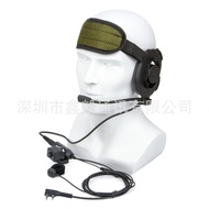 Baofeng UV-5R Kenwood TK-3207 TK Jari Mic U94 PTT+HD01 Satu Sisi Alat Dengar Hitam