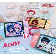 ALNST Heart holo pin mini stickers Keychain | Mizi sua Ivan till Hyuna alien wound stage by au rei
