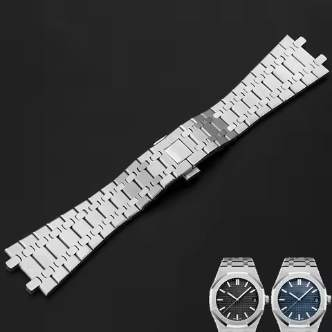 21mm 26mm 904 Solid Stainless Steel Watchband For AP 15400 15703 AP ROYAL OAK Audemars Piguet Royal
