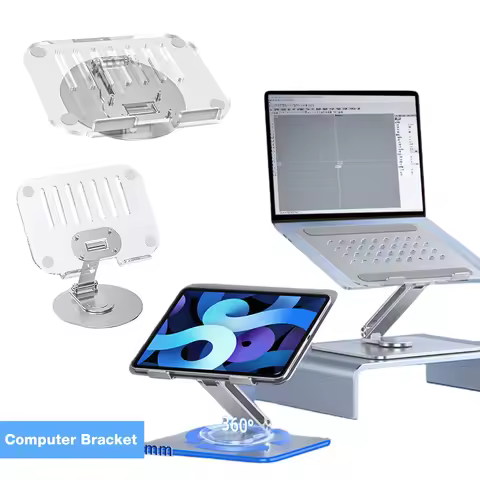 Acrylic Tablet Stand Holder Foldable Swivel Tablet Stand Adjustable Transparent Tablet Holder for iP