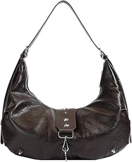 Women's Crescent Shoulder Bag Retro 90s Handbag PU Leather Crossbody Bag Fashion Messenger Bag Tote 