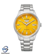 Citizen NH8391-51 NH8391-51Z Automatic Yellow Dial Silver Stainless Steel Men Watch