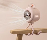 太空艙嬰兒車搖頭風扇USB充電母嬰家用外出大風力寶寶推車小風扇