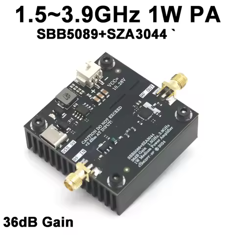 SZA3044 1.5Ghz To 3.9Ghz 1W RF Power Amplifier 36dB Gain Broadband Driver Radio 2.4G Transmitter 1.5