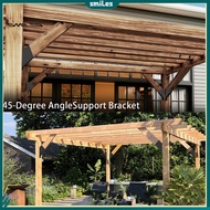 smiles|  Pergola Angle Support Bracket Pergola Bracket Kit Stainless Steel 45-degree Pergola Bracket