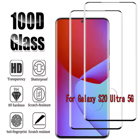 2/4pcs For Samsung Galaxy S20 Ultra 5G 3D Curved Four Sides Glue Screen Protector Film