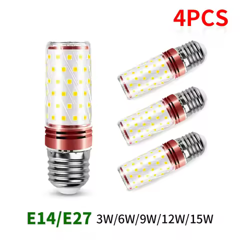 4PCS LED Corn Bulb Light E27 E14 SMD2835 Warm White 3000K Cold White 6000K Natural Light 4000K AC85-