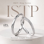 【153】 S925 Silver MBTI ISTP Adjustable Mix and Match Perak Ring Couple Cincin Perempuan Korean Hadia