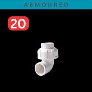 PVC Elbow Union Connector Fitting Joint for Water Pipe Aquarium Fish Tank Pond