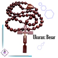 Rosario Dinding Kayu Jati Ukuran Besar/ Dekorasi/Hiasan Katolik/Dekorasi Keagamaan