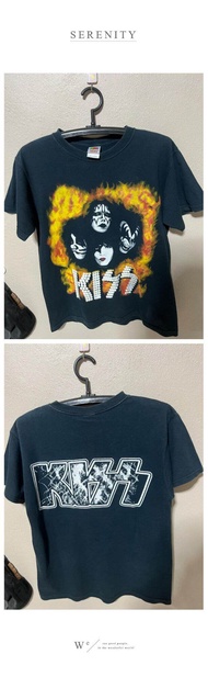 เสื้อวง KISS 90s วินเทจย้อนยุค second hand ชาย Man Clothing - ผู้ชาย