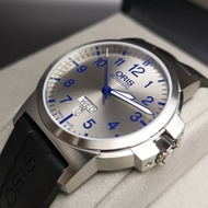 Oris Bc3 Advanced Day Date Silver dial and Blue Accent Markers