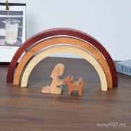 Dog Rainbow Bridge Decoration Wholesale Desktop Commemorative Home Decoration Wooden Pet Decoration 