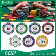 1Pc Poker Chip Set Portable Round Chips For Texas Holdem Poker Game Set Casino Gaming Token Coin