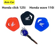 Ann-Car】ฝาครอบกุญแจซิลิโคนสำหรับ Honda Wave 110i,Honda Click 150i Wave Alpha 125i Dash 125ex5 Future Fi Beat