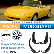 Fengge1บังโคลนรถ4ชิ้นสำหรับ Mazda MX-5 Miata Eunos Roadster NA 1990 ~ 1997บังโคลนแผ่นบังโคลนกระเซ็นอ