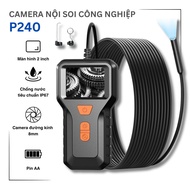 P240 Industrial Endoscope Camera - 2 Inch Screen, 1080P HD Resolution, 8mm Lens, IP67 Waterproof, 8 